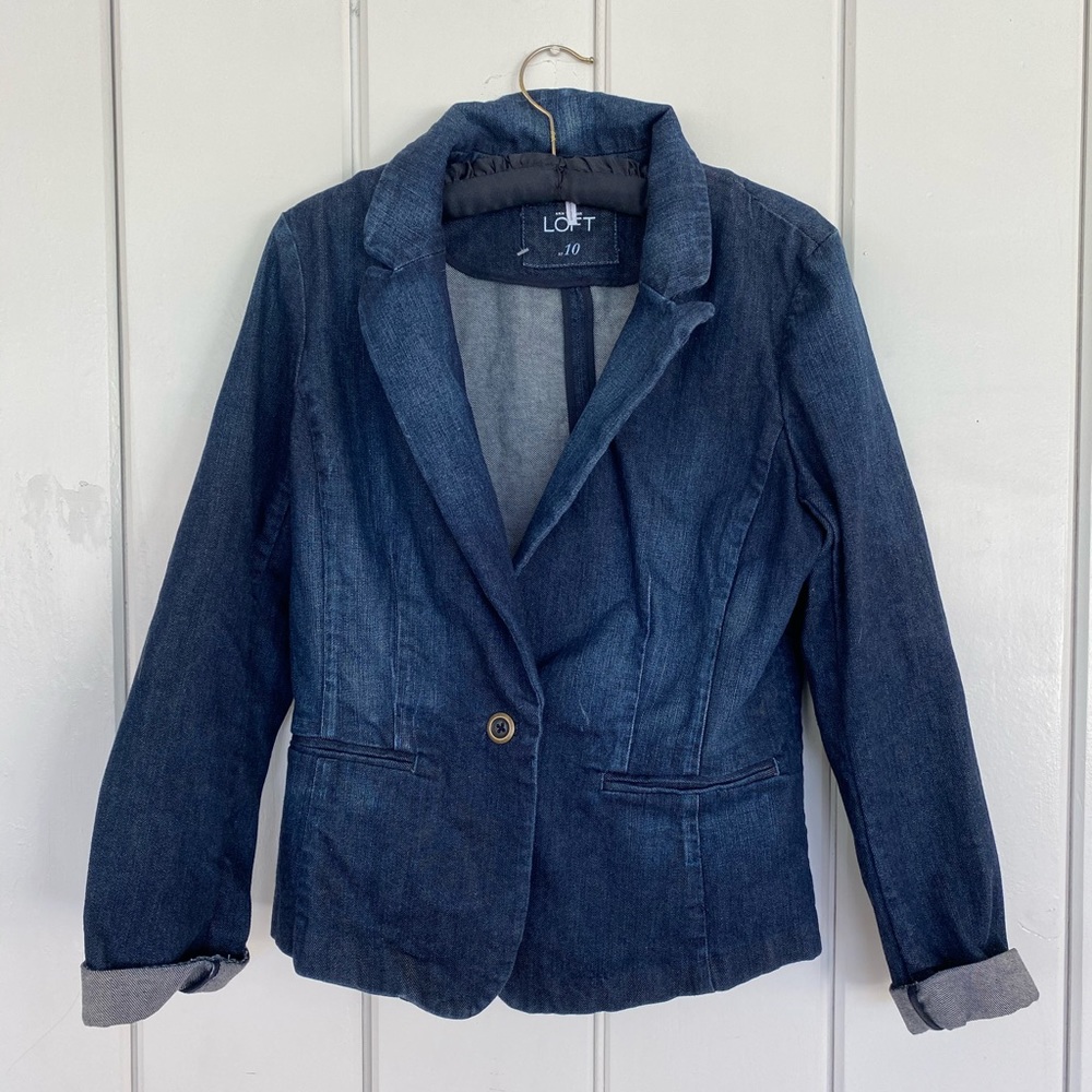 Loft denim blazer